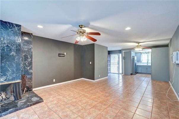 Empty room, Fireplace, Interior, Recessed Lighting
