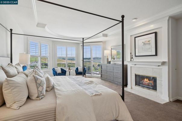 Bedroom, Fireplace, Interior, Recessed Lighting