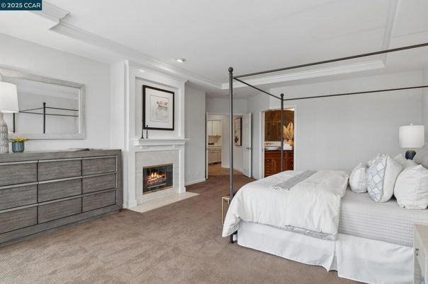 Bedroom, Fireplace, Interior, Recessed Lighting