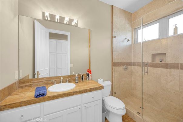 Bathroom, Glass Shower, Interior, Tile Countertops