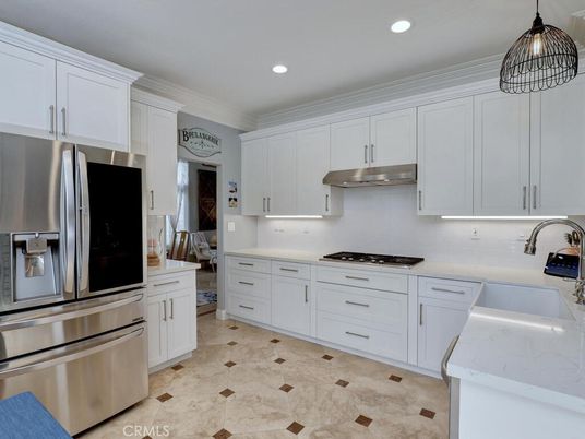 Interior, Kitchen, Pendant Lights, Recessed Lighting, Stainless Steel Appliances