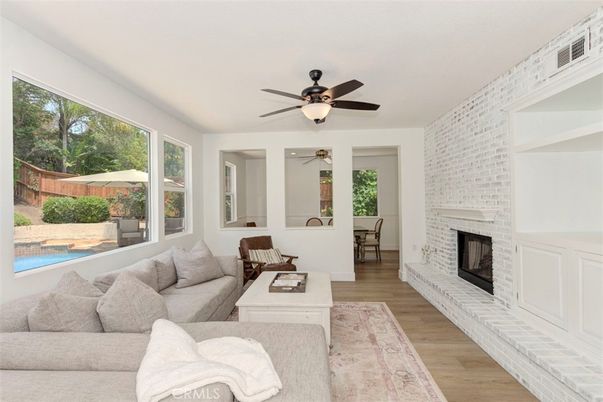 Fireplace, Interior, Living room, Stone Walls, Wood Texture Flooring