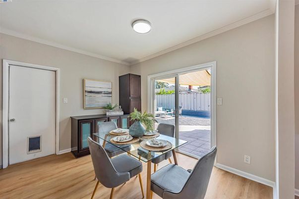 Dining room, Interior, Wood Texture Flooring