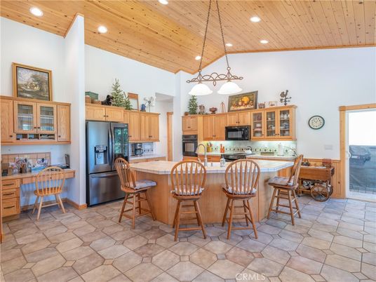 Interior, Kitchen, Pendant Lights, Recessed Lighting, Wooden Ceilings