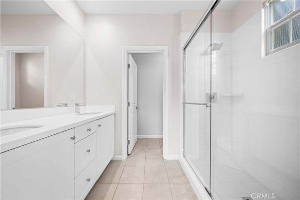 Bathroom, Dual Sink Vanities, Glass Shower, Interior