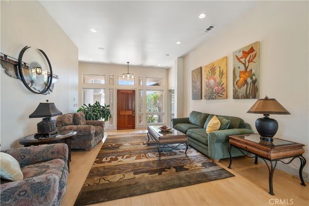 Chandelier, Interior, Living room, Recessed Lighting, Wood Texture Flooring