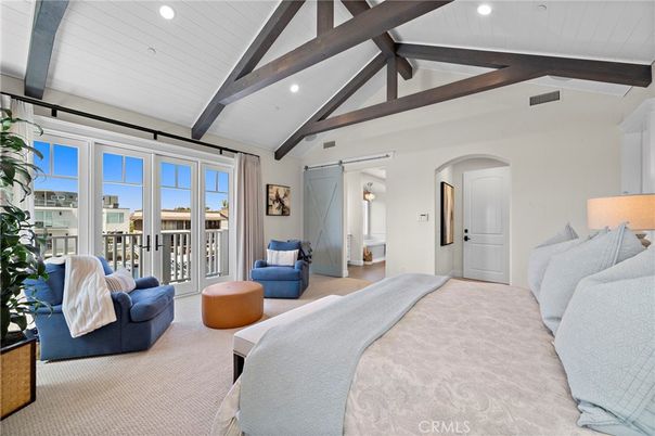 Bedroom, Interior, Recessed Lighting, Wooden Beams