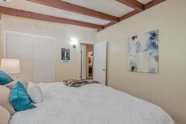 Bedroom, Interior, Wooden Beams
