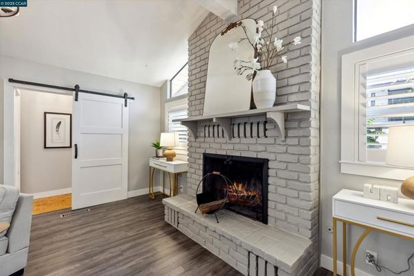 Fireplace, Interior, Wood Texture Flooring