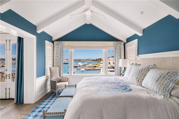 Bedroom, Interior, Recessed Lighting, Water, Wood Texture Flooring