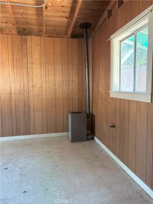 Empty room, Fireplace, Interior, Wooden Ceilings, Wooden Walls