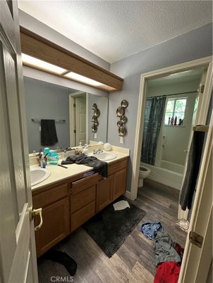 Bathroom, Dual Sink Vanities, Interior, Wood Texture Flooring
