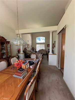 Dining room, Fireplace, Interior, Living room, Pendant Lights