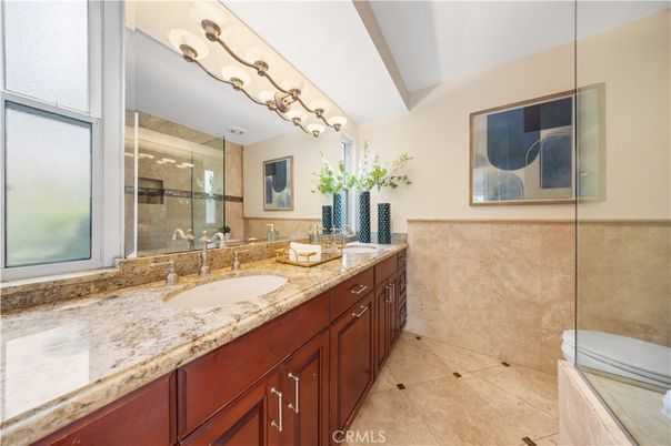 Bathroom, Dual Sink Vanities, Glass Shower, Interior
