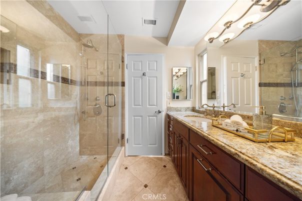 Bathroom, Dual Sink Vanities, Glass Shower, Interior