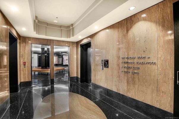 Elevator, Interior, Recessed Lighting, Wooden Walls