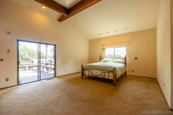 Bedroom, Interior, Recessed Lighting, Wooden Beams