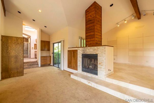 Empty room, Fireplace, Interior, Recessed Lighting