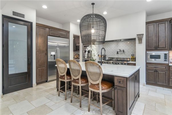 Interior, Kitchen, Pendant Lights, Recessed Lighting, Stainless Steel Appliances