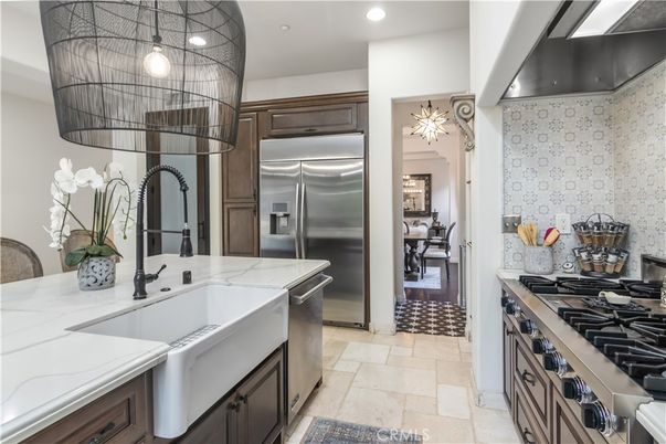 Interior, Kitchen, Pendant Lights, Recessed Lighting, Stainless Steel Appliances