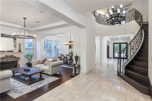 Chandelier, Dining room, Fireplace, Interior, Living room, Pendant Lights