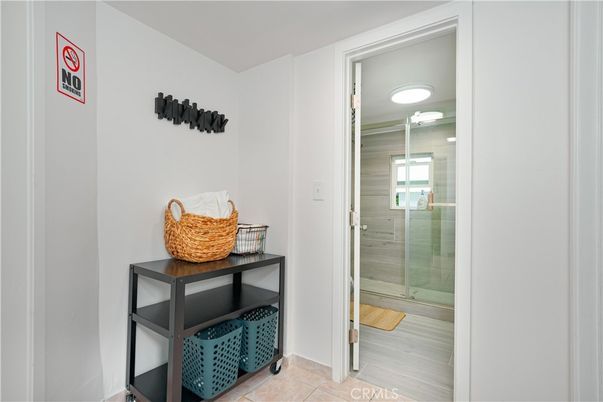 Bathroom, Glass Shower, Interior, Wood Texture Flooring