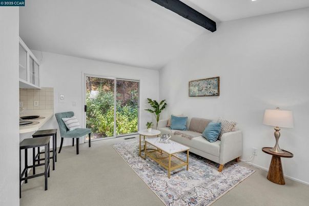 Interior, Living room, Recessed Lighting, Wooden Beams