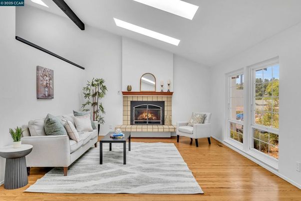 Fireplace, Interior, Living room, Wooden Beams, Wood Texture Flooring
