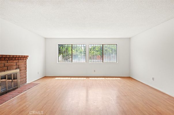 Empty room, Fireplace, Interior, Wood Texture Flooring