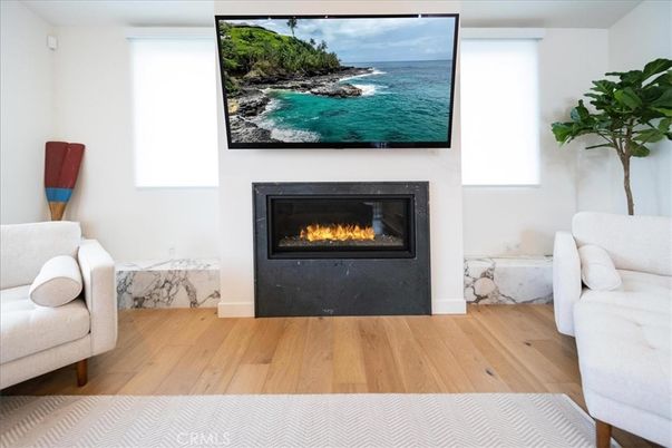 Fireplace, Interior, Wood Texture Flooring