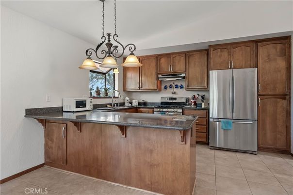 Chandelier, Interior, Kitchen, Stainless Steel Appliances