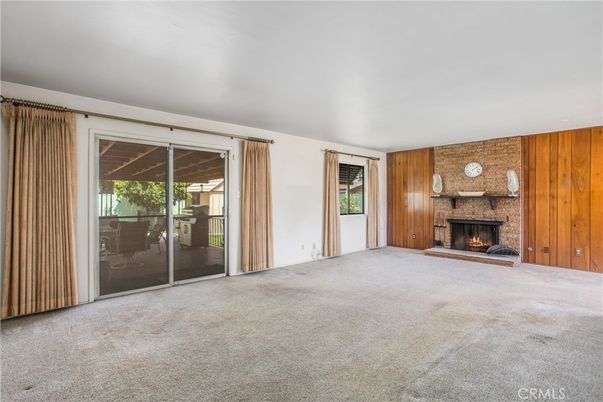 Empty room, Fireplace, Interior, Stone Walls, Wooden Walls