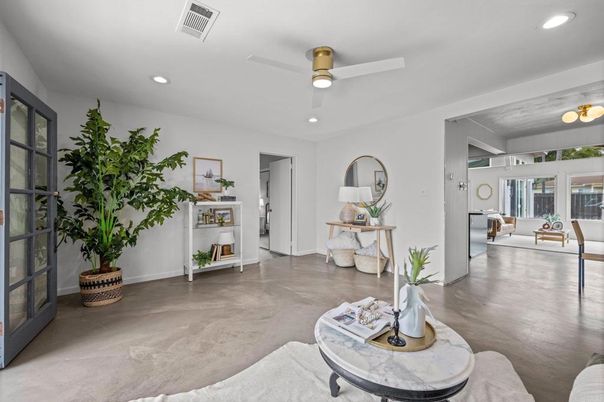 Interior, Living room, Recessed Lighting