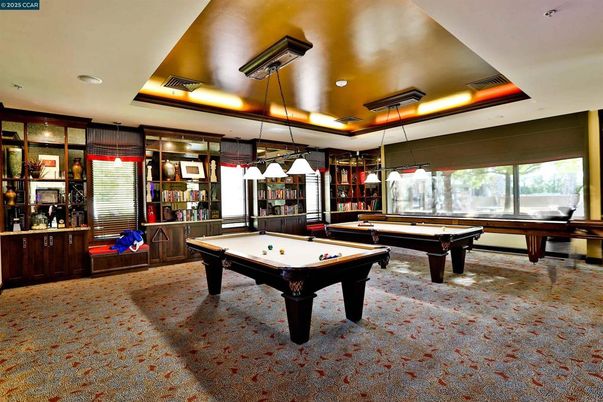 Billiard Table, Game Room, Interior, Pendant Lights, Recessed Lighting