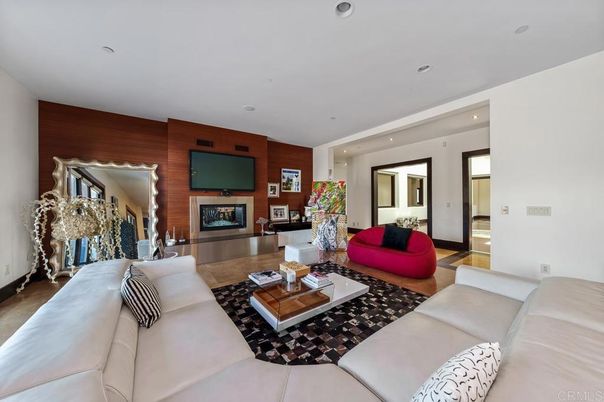Fireplace, Interior, Living room, Recessed Lighting, Wooden Walls