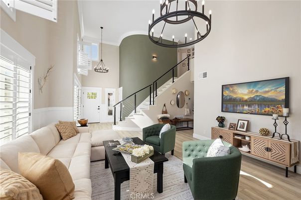 Interior, Living room, Pendant Lights, Wood Texture Flooring