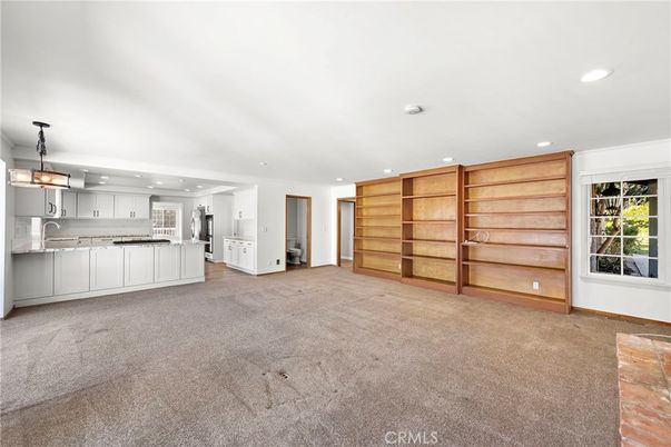 Empty room, Interior, Kitchen, Pendant Lights, Recessed Lighting