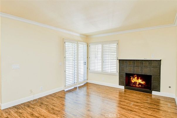 Empty room, Fireplace, Interior, Wood Texture Flooring
