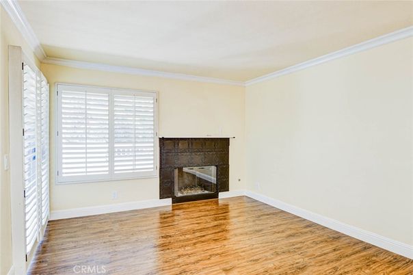 Empty room, Fireplace, Interior, Wood Texture Flooring