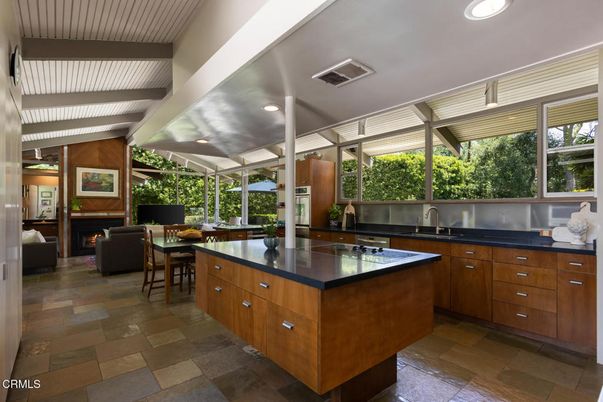 Dining room, Fireplace, Interior, Kitchen, Living room, Recessed Lighting