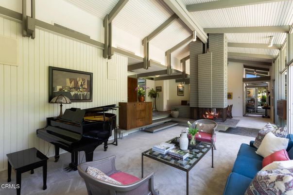 Fireplace, Interior, Living room, Piano