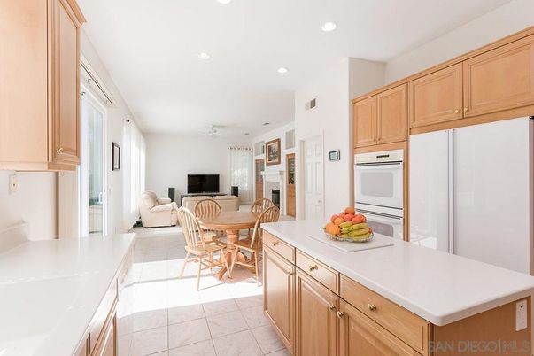 Dining room, Fireplace, Interior, Kitchen, Living room, Recessed Lighting