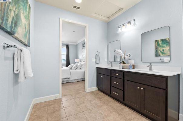 Bathroom, Bedroom, Dual Sink Vanities, Interior, Recessed Lighting