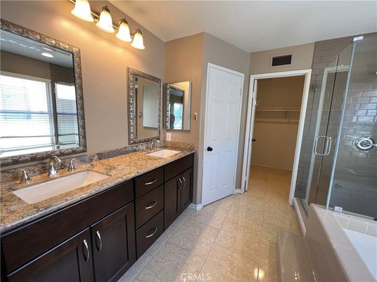 Bathroom, Dual Sink Vanities, Glass Shower, Interior