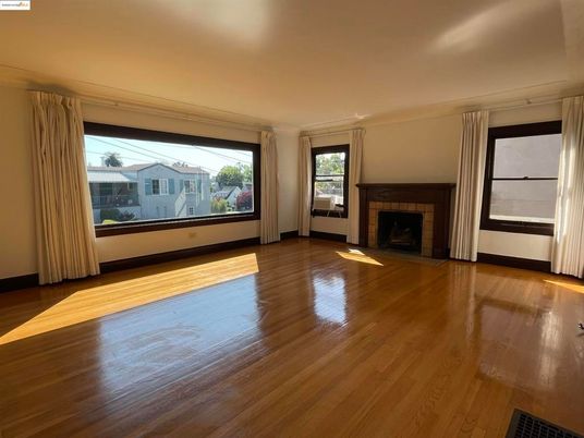 Empty room, Fireplace, Interior, Wood Texture Flooring