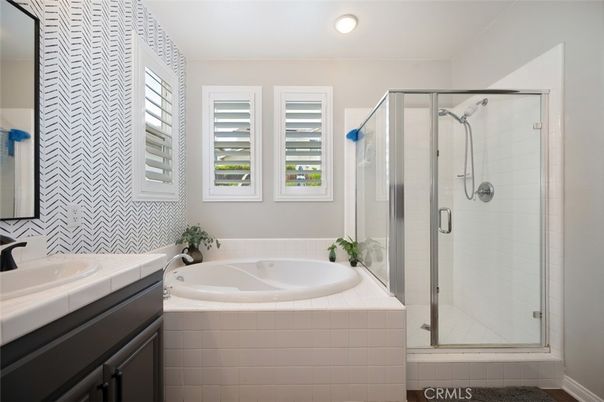 Bathroom, Glass Shower, Interior, Tile Countertops