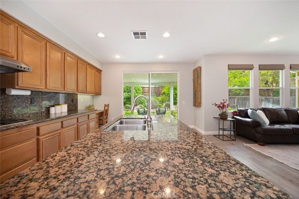 Interior, Kitchen, Living room, Recessed Lighting, Wood Texture Flooring