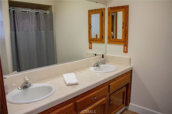 Bathroom, Dual Sink Vanities, Interior, Tile Countertops