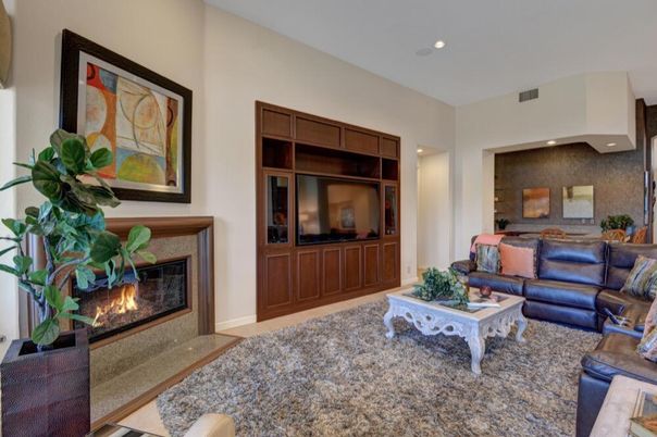 Fireplace, Interior, Living room, Recessed Lighting