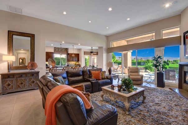 Dining room, Fireplace, Interior, Kitchen, Living room, Pendant Lights, Recessed Lighting